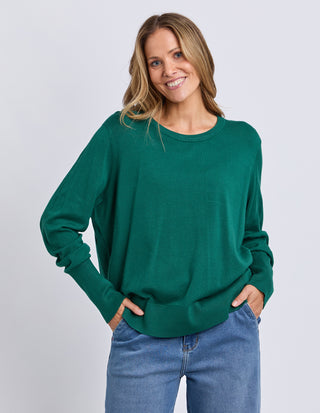 Elm Sunny L/s Knit Top - Turquoise - Knitwear