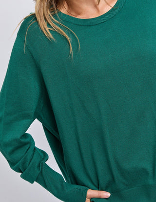 Elm Sunny L/s Knit Top - Turquoise - Knitwear