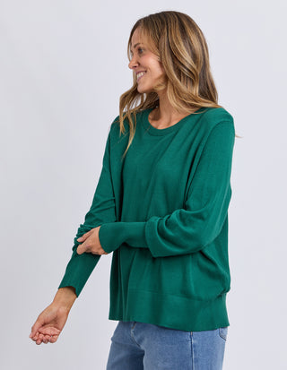 Elm Sunny L/s Knit Top - Turquoise - Knitwear