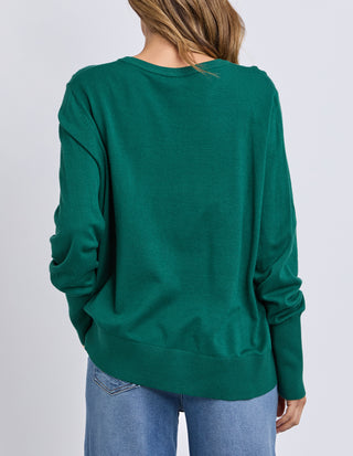 Elm Sunny L/s Knit Top - Turquoise - Knitwear
