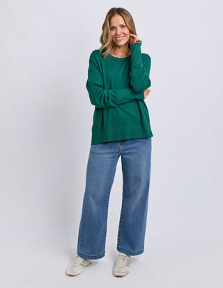 Elm Sunny L/s Knit Top - Turquoise - Knitwear