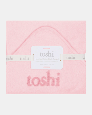 Toshi Hooded Baby Bath Towel Yummy - Misty Rose