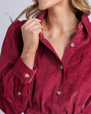 Elm Serena Cord Dress Maroon [sz:size 10]