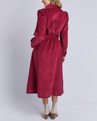 Elm Serena Cord Dress Maroon [sz:size 10]