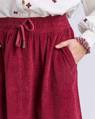 Elm Winnie Cord Skirt - Maroon [sz:size 10]