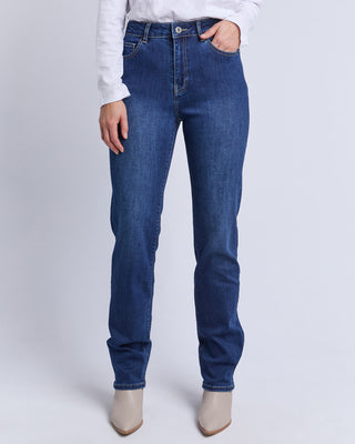 Elm Ada Full Length Jean - Dark Blue Wash [sz:size 8]