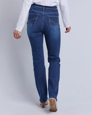 Elm Ada Full Length Jean - Dark Blue Wash [sz:size 8]