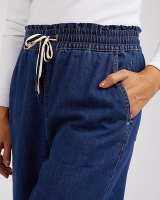 Elm Pant Greta Wide Leg -  Dark Blue Wash [sz:size 10]