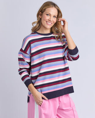 Elm Linea Stripe Knit - Multicoloured Stripe [sz:medium]