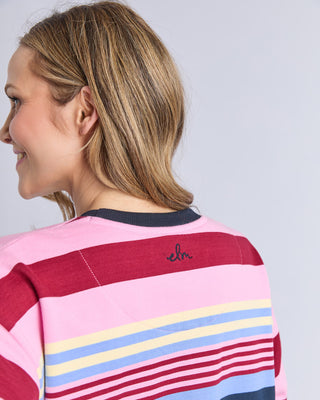 Elm Alva Stripe Crew - Multicolour Stripe [sz:size 8]