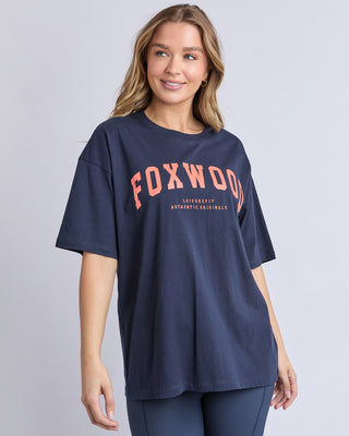 Foxwood Interval Tee - Navy/orange [sz:size 8]