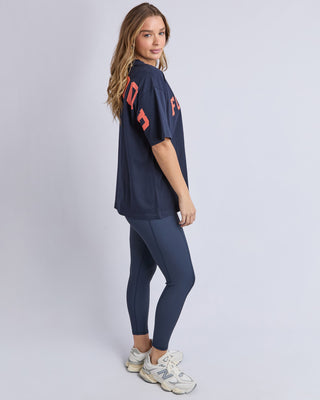 Foxwood Interval Tee - Navy/orange [sz:size 8]