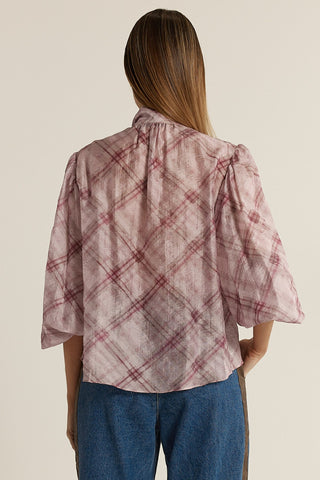 Fate & Becker Eve Pussybow Blouse - Orchid [sz:size 10]