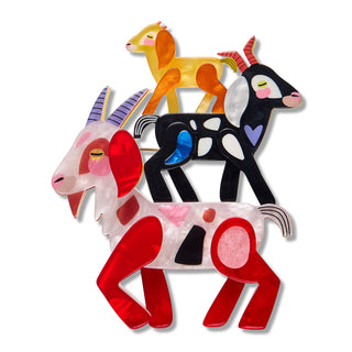 Erstwilder Brooch - Goats Goals