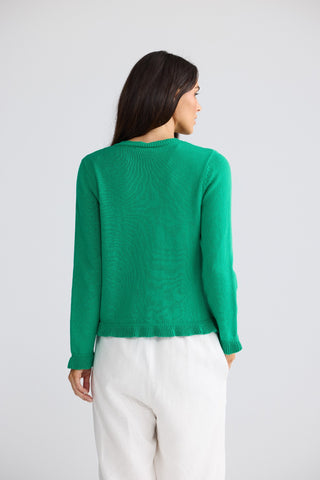 Brave&true Lorrie Frill Cardi - Jade [sz:xs]