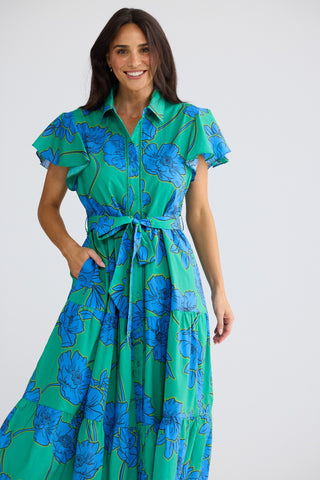 Brave&true Alice Short Sleeve Dress - Bloomsbury Floral [sz:small]