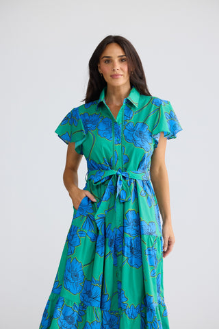 Brave&true Alice Short Sleeve Dress - Bloomsbury Floral [sz:small]