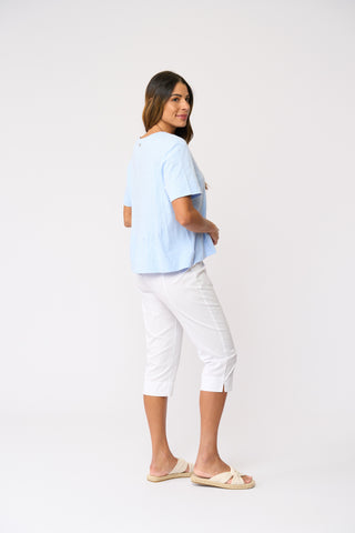 Foil Split Enz Pant - White [sz:size 8]