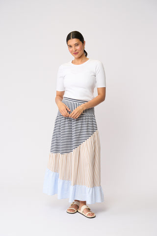 Foil Line Dance Skirt - Stripe Mix [sz:size 12]