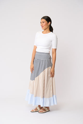 Foil Line Dance Skirt - Stripe Mix [sz:size 12]