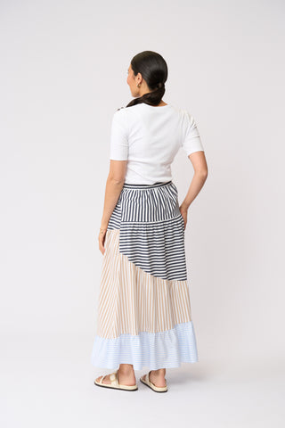 Foil Line Dance Skirt - Stripe Mix [sz:size 12]