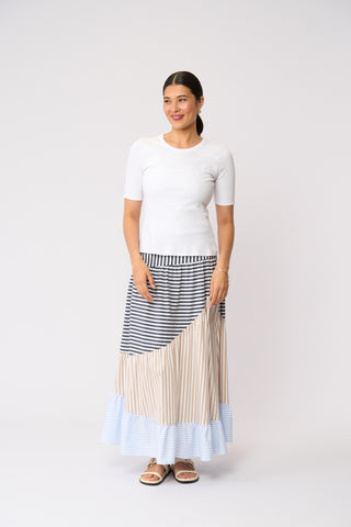 Foil Line Dance Skirt - Stripe Mix [sz:size 12]