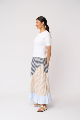 Foil Line Dance Skirt - Stripe Mix [sz:size 12]