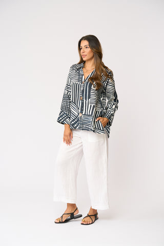 Foil Top Rank Pant - True Navy [sz:size 18]