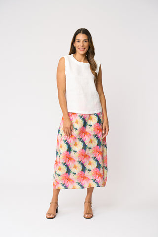 Foil Speaks Volume Skirt - Flower Burst [sz:size 10]