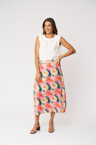 Foil Speaks Volume Skirt - Flower Burst [sz:size 10]