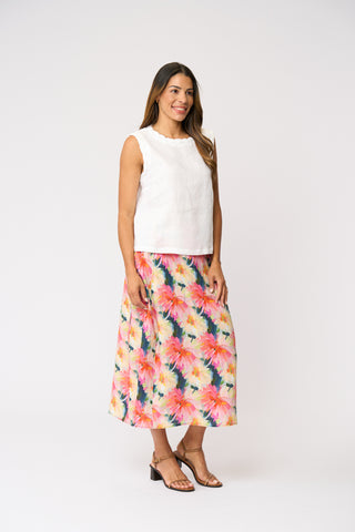 Foil Speaks Volume Skirt - Flower Burst [sz:size 10]