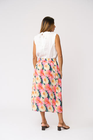 Foil Speaks Volume Skirt - Flower Burst [sz:size 10]