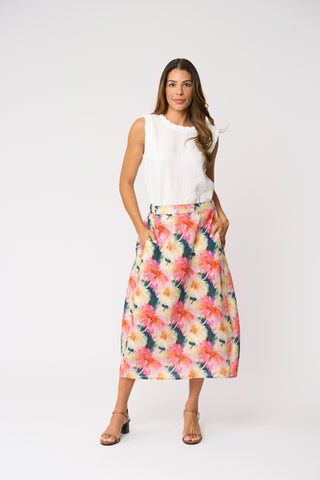Foil Speaks Volume Skirt - Flower Burst [sz:size 10]