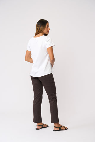 Foil Flare Play Top - White [sz:xs]