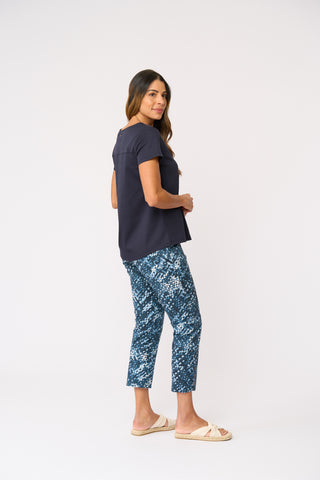 Foil Flare Play Top - True Navy [sz:xs]