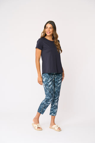 Foil Flare Play Top - True Navy [sz:xs]