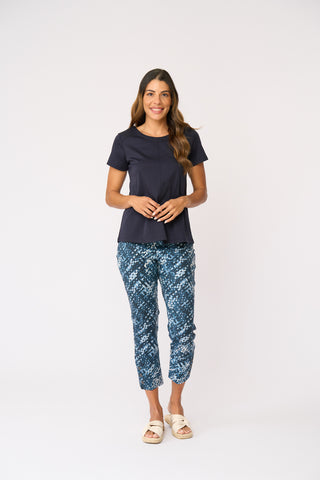 Foil Flare Play Top - True Navy [sz:xs]