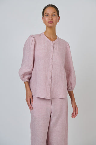 Naturals By O&j Blouse 3/4 Sleeve - Radish [sz:small]