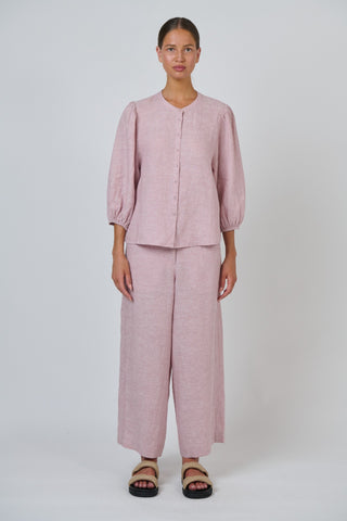 Naturals By O&j Blouse 3/4 Sleeve - Radish [sz:small]