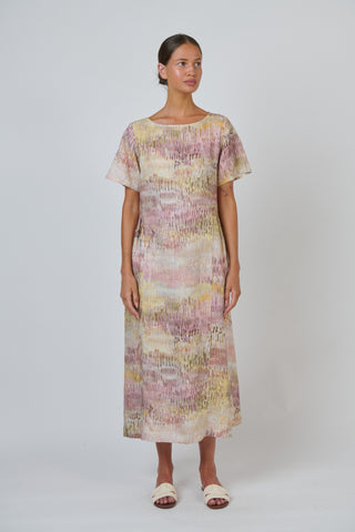 Naturals By O&j Aline Midi Dress - Jardin Print [sz:small]
