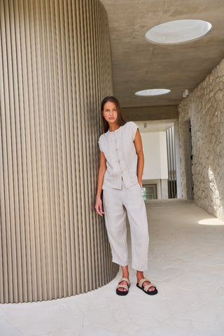 Naturals By O&j Cropped Pant - Sand [sz:small]
