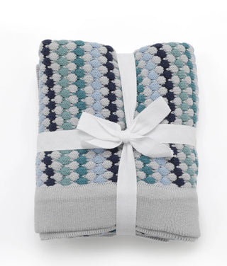 Nana Huchy Confetti Stripe Baby Blanket - Blue