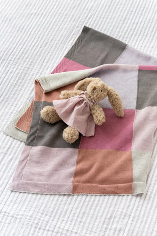 Nana Huchy Patchwork Baby Blanket -  Lilac