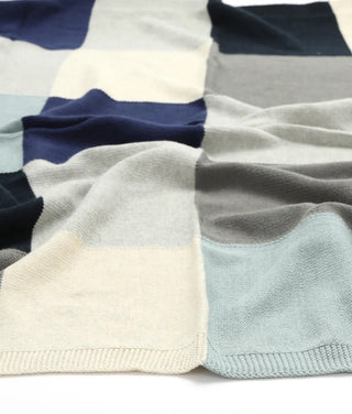 Nana Huchy Patchwork Baby Blanket -  Blue