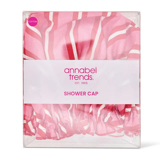 Annabel Trends Shower Cap - Red & Pink Stripe