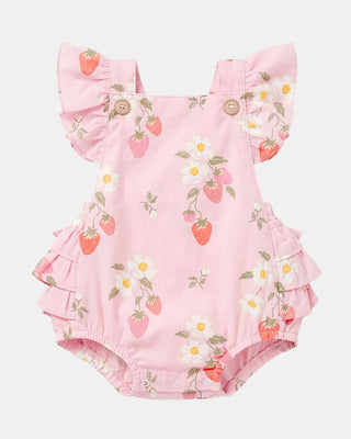 Toshi Baby Romper Strawberry Fields - Blossom [sz:baby 000]