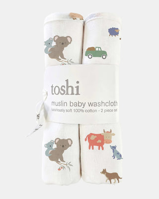 Toshi Washcloth Muslin 2pc - Arcadia Station Hands