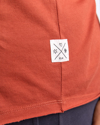 Elm Tee S/s Pima Vee - Earth [sz:size 6]