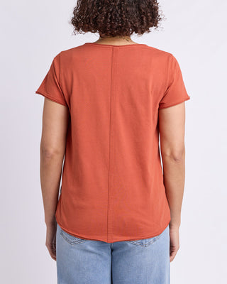 Elm Tee S/s Pima Vee - Earth [sz:size 6]