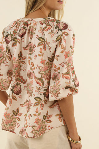 Humidity Bohemian Rose Blouse [sz:small]